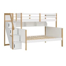 Evren Single Over Double Bunk Bed with Shelves